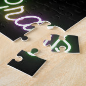 ネオンマカラフルルディグラス（紋章の）フラ・ダ・リ ジグソーパズル (側面)