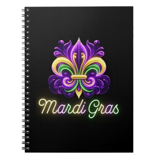 ネオンマカラフルルディグラス（紋章の）フラ・ダ・リ ノートブック (正面)