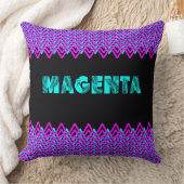 ネオンマゼンタシェブロン装飾用クッション クッション (ブランケット)