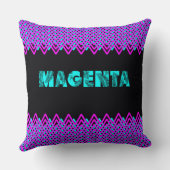 ネオンマゼンタシェブロン装飾用クッション クッション (裏面)