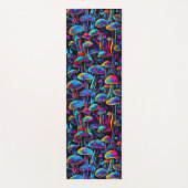 ネオンマッシュルームの雰囲気 – 生物発光グルーブ ヨガマット (正面)