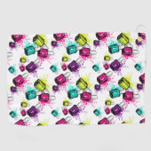 ネオンマニキュアパターン ゴルフタオル (横)