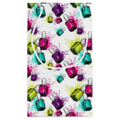 ネオンマニキュアパターン スモールペーパーバッグ (裏面)