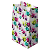 ネオンマニキュアパターン スモールペーパーバッグ (裏面アングル)