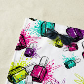 ネオンマニキュアパターン ビーチタオル (インサイチュ)