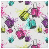 ネオンマニキュアパターン ファブリック (クローズアップ)