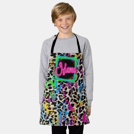 ネオンママ エプロン (着用した状態)