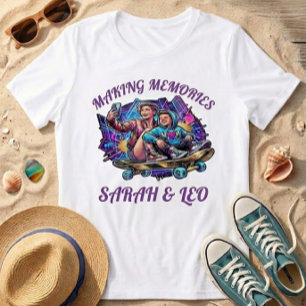 ネオンママ&息子アート メモリーを作るティー トライブレンドTシャツ