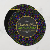 ネオンマンダラグルーヴィキンセアニララウンド招待状 招待状 (正面/裏面)