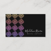 ネオンマンダラヘンナアーティストヨガマクラメ 名刺 (正面)