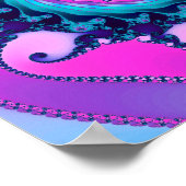 ネオンマンデルブロットフラクタル ポスター (角)