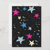 ネオンマーメイドスイムシーライフ誕生日プールパーティー 招待状 (裏面)