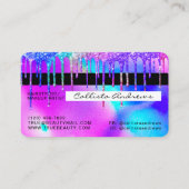 ネオンマーメイドホログラフィックグリッタードリップクレジット 名刺 (裏面)