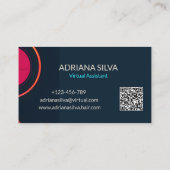 ネオンミニマリスト未来的バーチャルアシスタント 名刺 (裏面)