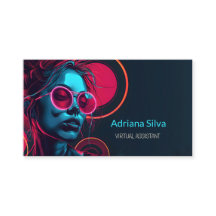 ネオンミニマリスト未来的バーチャルアシスタント