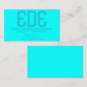 ネオンミニマルシアン 名刺 (正面/裏面)