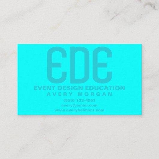 ネオンミニマルシアン 名刺 (正面)