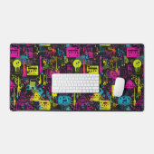 ネオンミュージックグラフィティ デスクマット (キーボード&マウス)