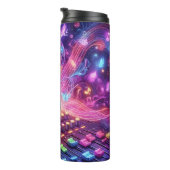 ネオンミュージックミキサーヘッドフォン抽象芸術 タンブラー (回転右)