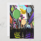 ネオンメトロポリスシティ ライト バースデー インビテーション (裏面)