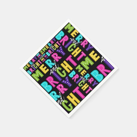 ネオンメリーと明るい スタンダードカクテルナプキン (角)