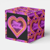 ネオンメリークリスマスパーソナライズされた フェイバーボックス (裏面サイド)