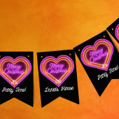 ネオンメリークリスマスパーティー バンティングフラッグ