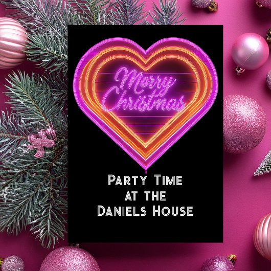 ネオンメリークリスマスパーティー 招待状