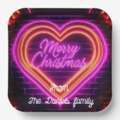 ネオンメリークリスマス ペーパープレート (正面)