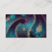 ネオンモダンアートブラックアンドブループロフェッショナル 名刺 (裏面)