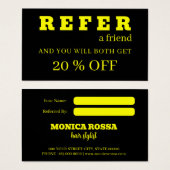 ネオンモダンイエローブラック紹介カード (正面&裏面)