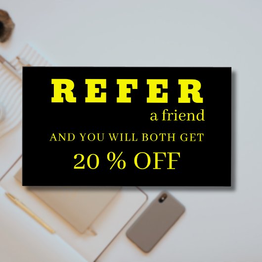 ネオンモダンイエローブラック紹介カード