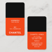 ネオンモダンオレンジシックスタイリッシュトレンディーポーランド 名刺 (正面/裏面)