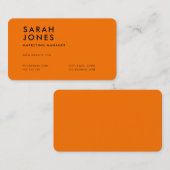 ネオンモダンオレンジ色 名刺 (正面/裏面)