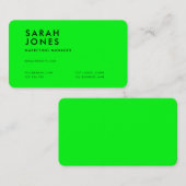ネオンモダングリーンカラー 名刺 (正面/裏面)