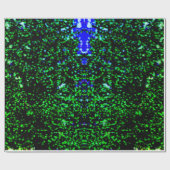 ネオンモダングリーンハート《写真》ぼけ味クリスマスライト ラッピングペーパー (フラット)