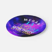 ネオンモダング10代の13th誕生日パーティー紙pl ペーパープレート (アングル)