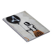 ネオンモダンバルーンアートのグラフィティガール ノートブック (右側)