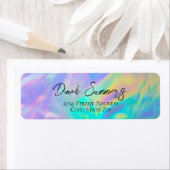 ネオンモダンパステル | 返信用宛名ラベル ラベル (インサイチュ)