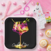 ネオンモダンパーティー時パーソナライズされた間 ペーパープレート (パーティー)