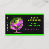 ネオンモダンパーティー時間パーソナライズされたプロフェッショナル 名刺 (正面)