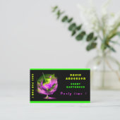 ネオンモダンパーティー時間パーソナライズされたプロフェッショナル 名刺 (スタンド正面)