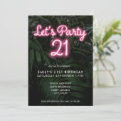 ネオンモダンパーティー21歳 招待状 (スタンド正面)