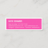 ネオンモダンピガーリーンク通りのサインアップアーティスト スキニー名刺 (裏面)