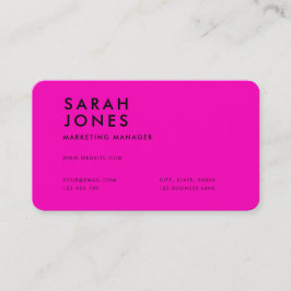 ネオンモダンピンク色 名刺