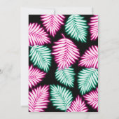 ネオンモダンフェイクガールズナイトアウト誕生日 招待状 (裏面)