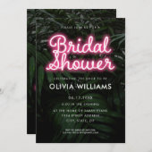 ネオンモダンブライダルシャワー招待 招待状 (正面/裏面)