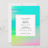 ネオンモダンブライトカラーブライダルシャワー 招待状 (正面)