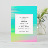 ネオンモダンブライトカラーブライダルシャワー 招待状 (スタンド正面)