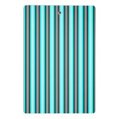 ネオンモダンブルーおよびブラック3D金属効果ストライプ ミニクリップボード (裏面)